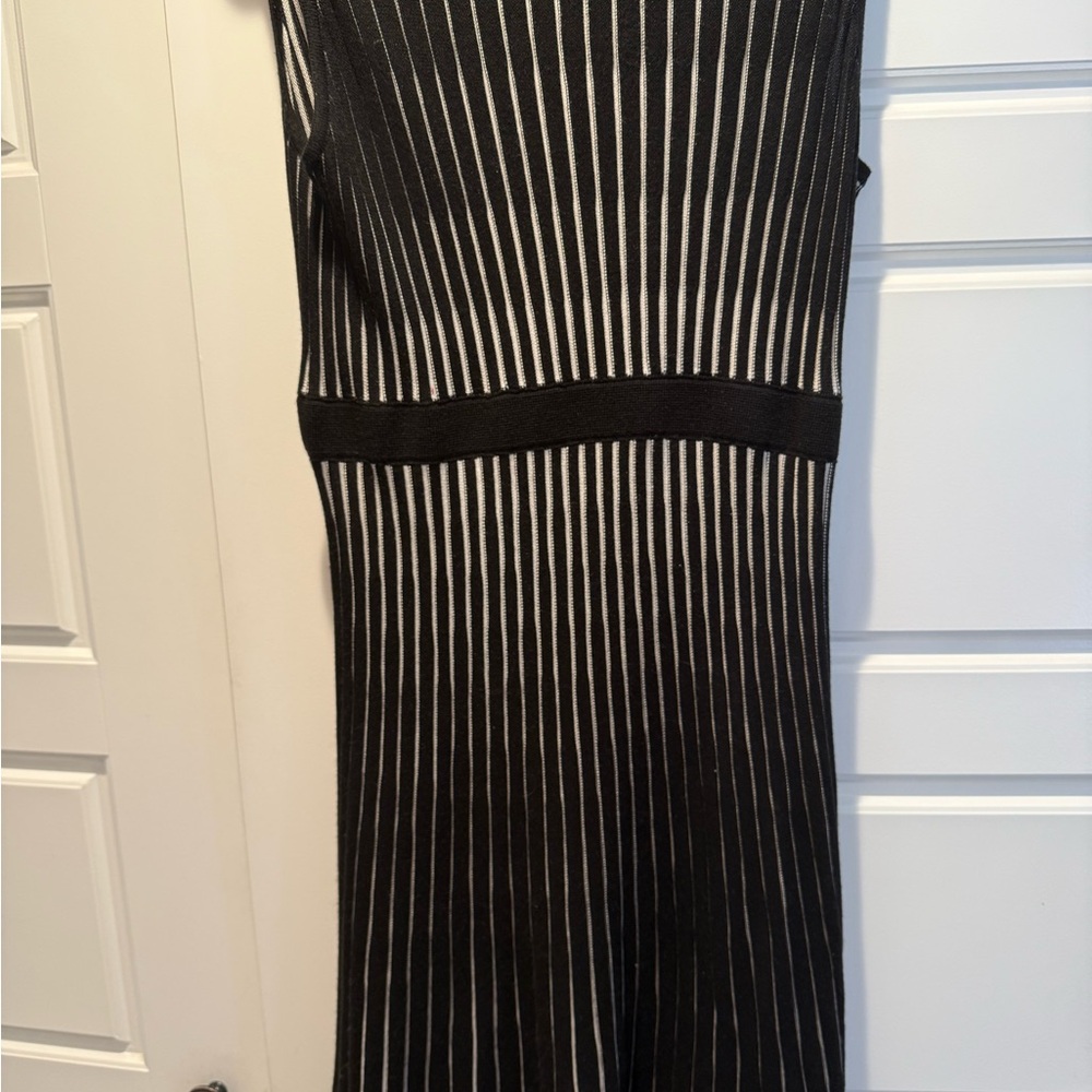 Calvin Klein Black and White Midi Dress